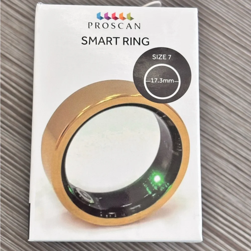 PROSCAN Gold-Tone Bluetooth Smart Ring Model PSR005--NWB--7